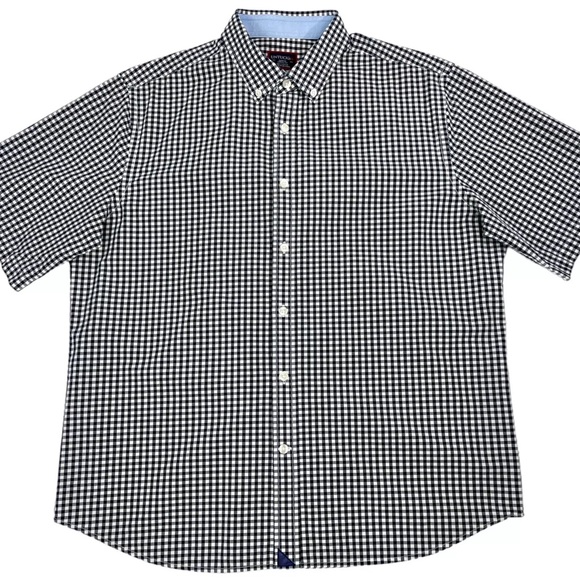 UNTUCKit Black and White Checkered Casual Button Down Shirt - Picture 1 of 4